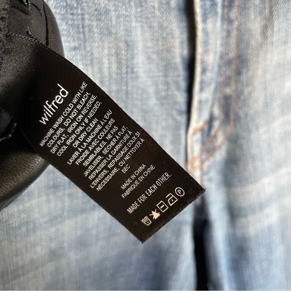 [2] Aritzia Wilfred Faux Leather Cargo Pocket Jogger Cinched Ankle - Picture 13 of 14